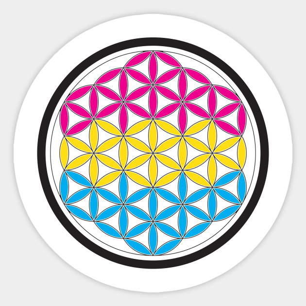 pansexual flower of life Sticker by chromatosis